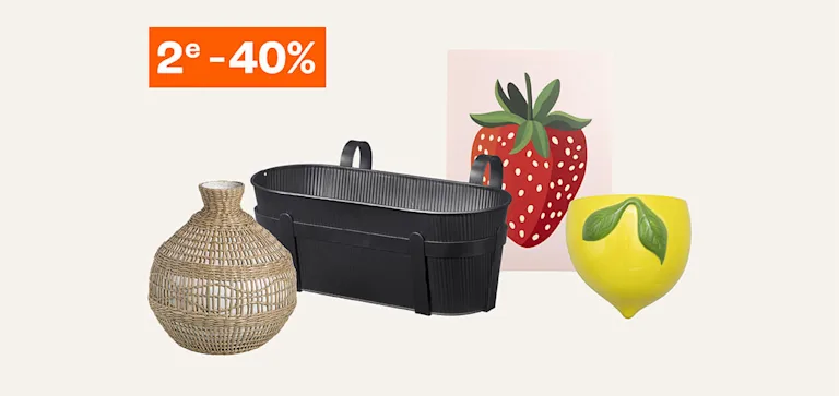 Alle tuindecoratie 2e 40% korting