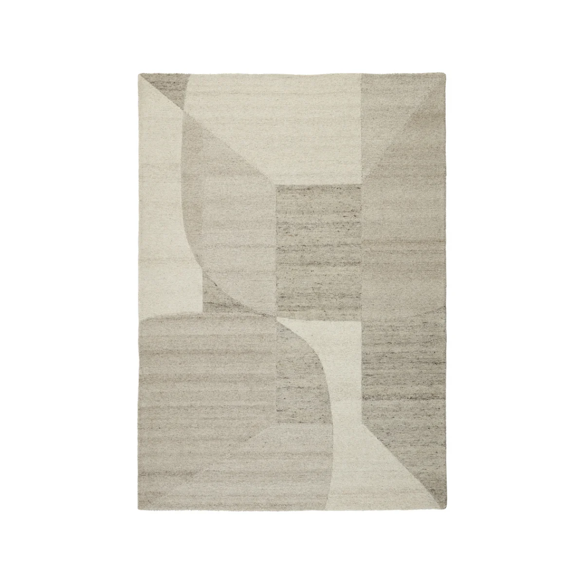 Packshot van een vloerkleed met een geometrisch dessin