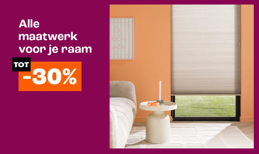 Alles voor je raam tot 30% korting