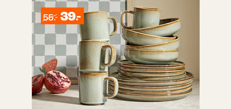 Serviesset van €55 voor €39