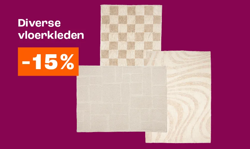 Diverse vloerkleden 15% korting