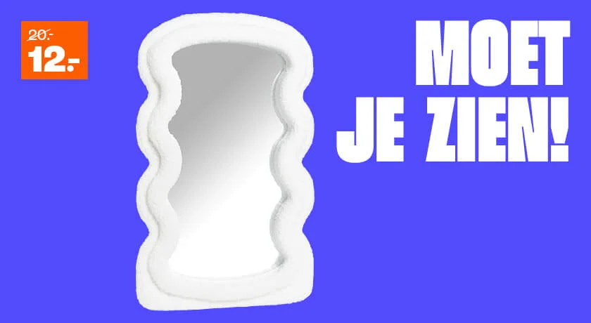 Spiegel Mouza Wit van €20 voor €12