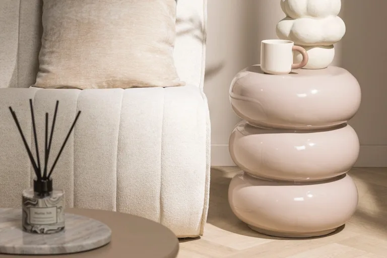 Ronde bijzettafel Scandinavische stijl
