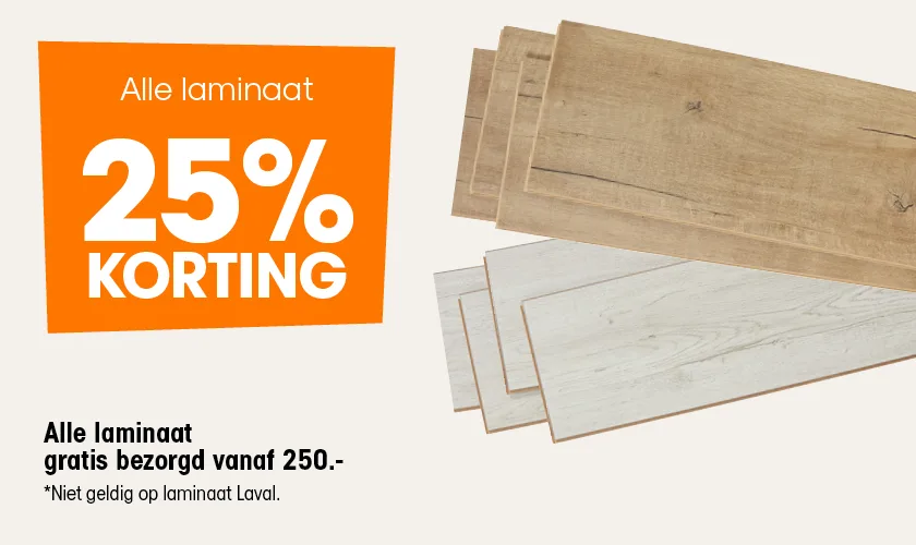 Banner 3 - WK43-44 - Laminaat 25% - Homepage - NL