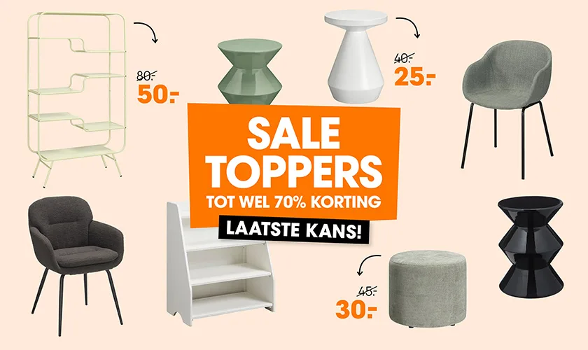 Onze Sale Toppers tot wel 70% korting