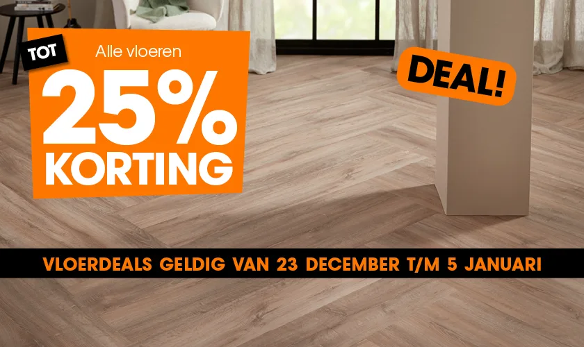 Tot 25% korting op alle vloeren