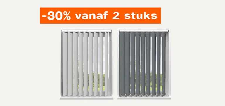 Alle lamellen op maat 30% korting vanaf 2 stuks