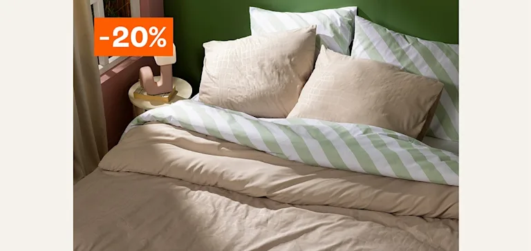 Dekbedovertrekken 20% korting