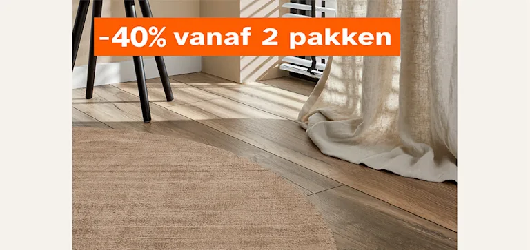 Diverse laminaat 40% korting vanaf 2 pakken