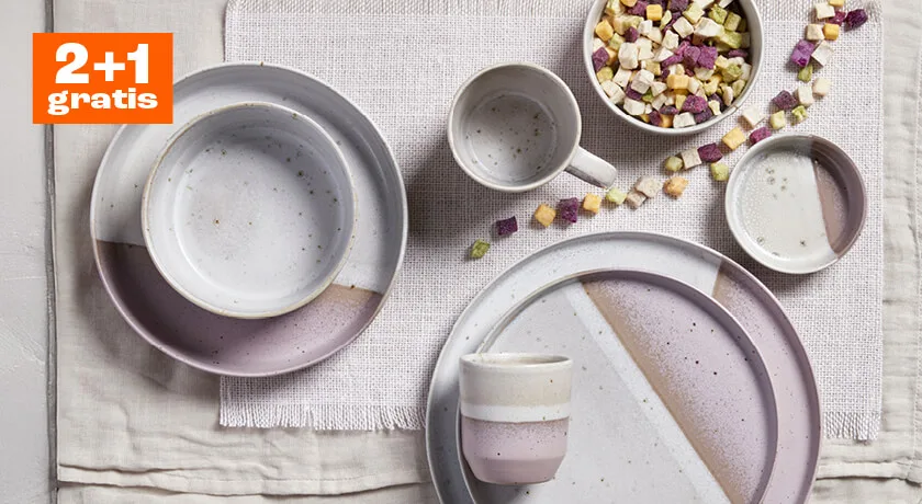 2+1 gratis op servies Ivo