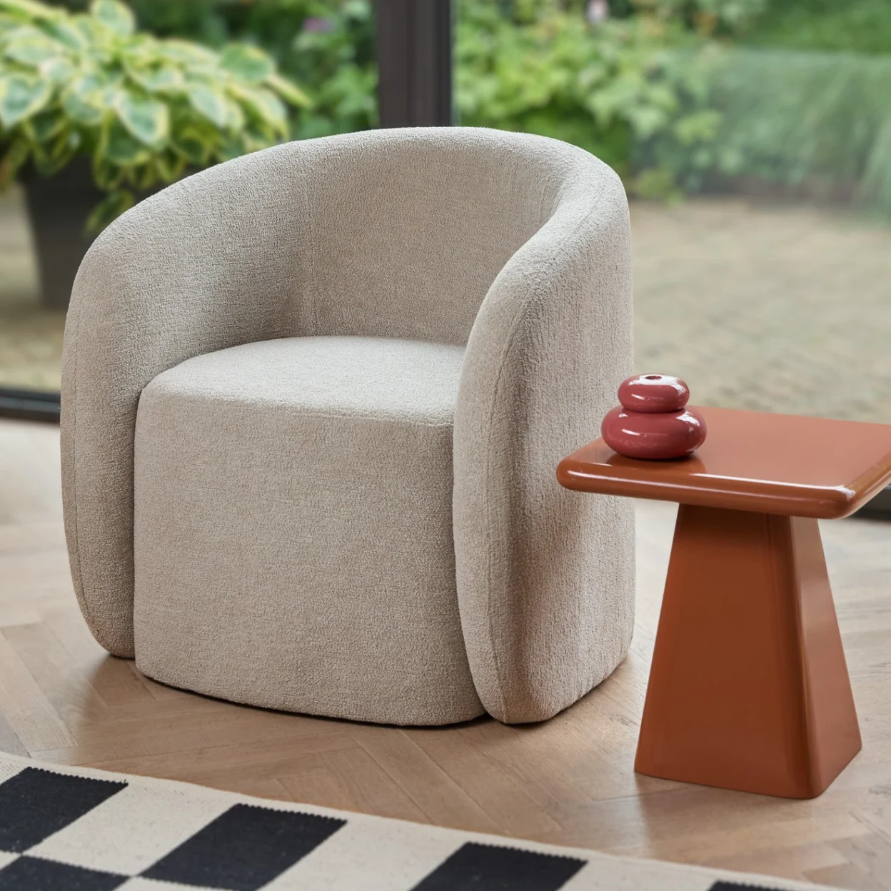 Woontrend - Retro revival - Sfeer1 - Fauteuil - Vloerkleed