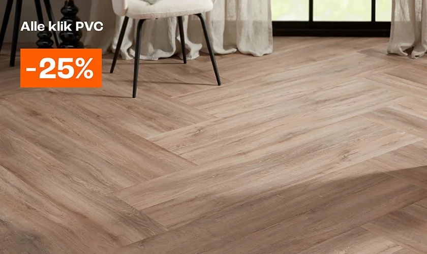 Alle klik PVC 25% korting