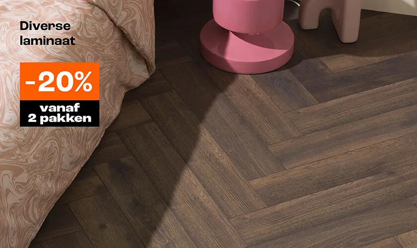 Diverse laminaat 20% kortng vanaf 2 pakken
