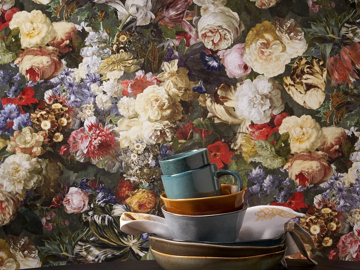 Ontdek bloemen behang