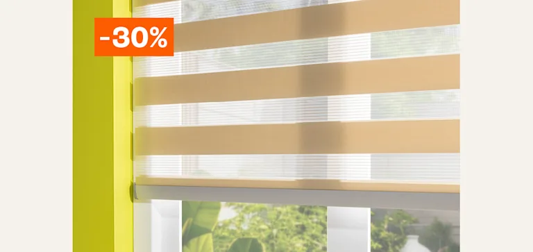 Alle duo-rolgordijnen op maat 30% korting