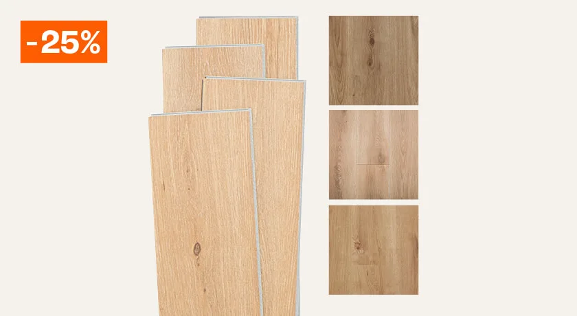 25% korting op diverse klik PVC