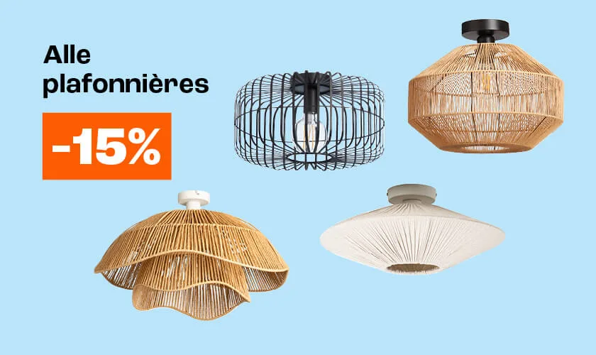 15% korting op alle plafonnieres