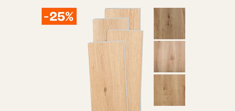 25% korting op diverse klik PVC