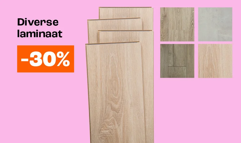 30% korting op diverse laminaat
