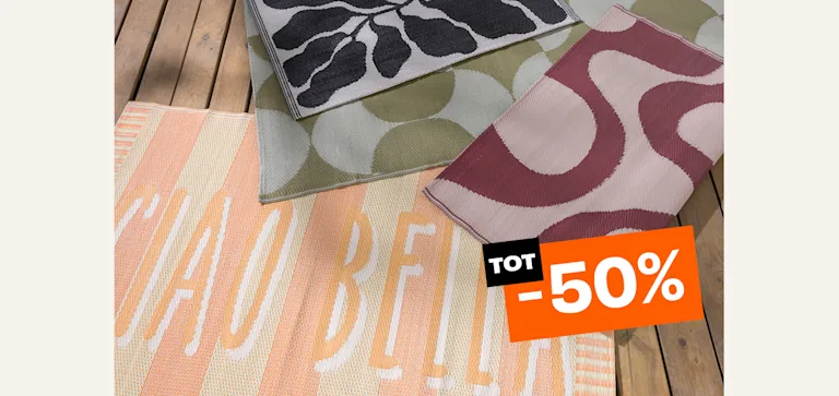 Keuzehulp - Vloerkleden - Buitenkleden - 50% - NL/BE
