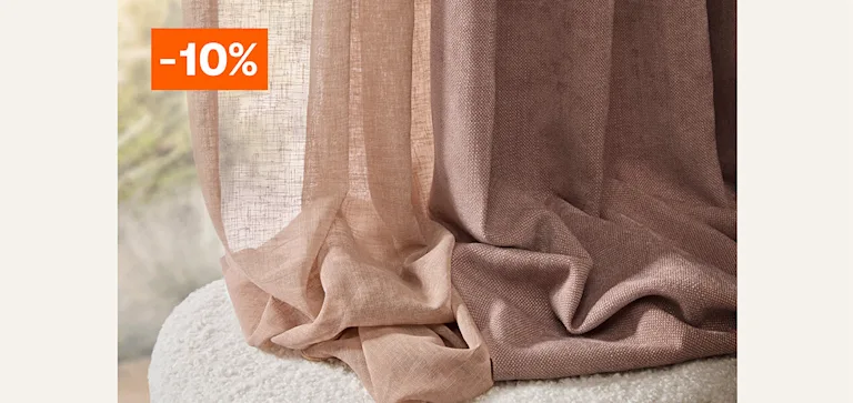 Alle gordijnen op maat 10% korting