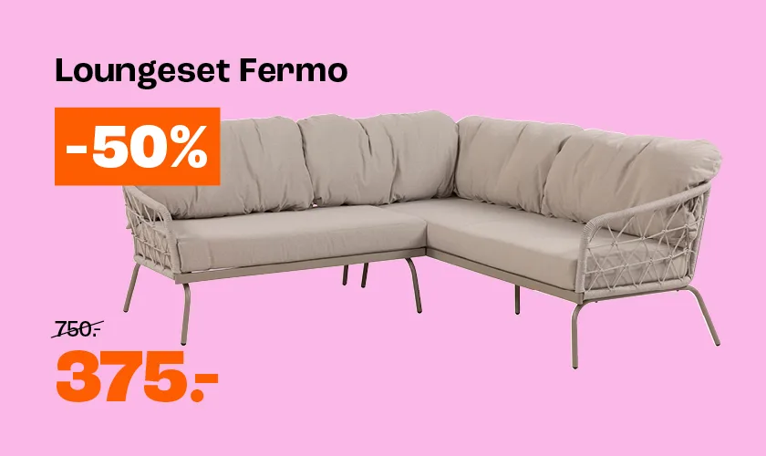 Loungeset Fermo nu met 50% korting