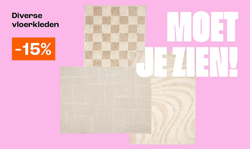 Diverse vloerkleden 15% korting