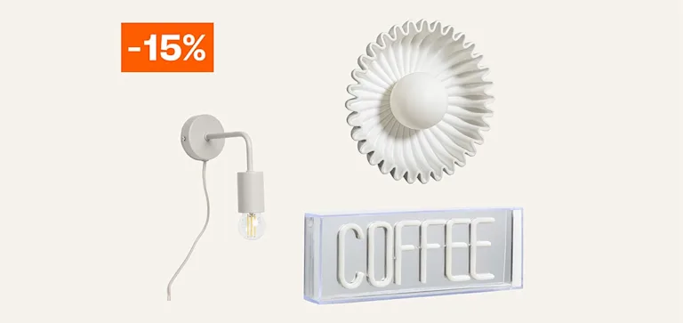 Alle wandlampen 15% korting