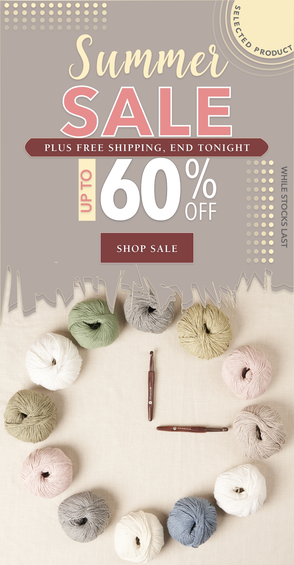 Knitrowan Summer Sale New+Further Reductions HP Banner MOBILE