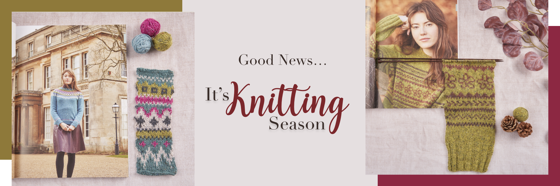 Good News Its Knitting Season Banner