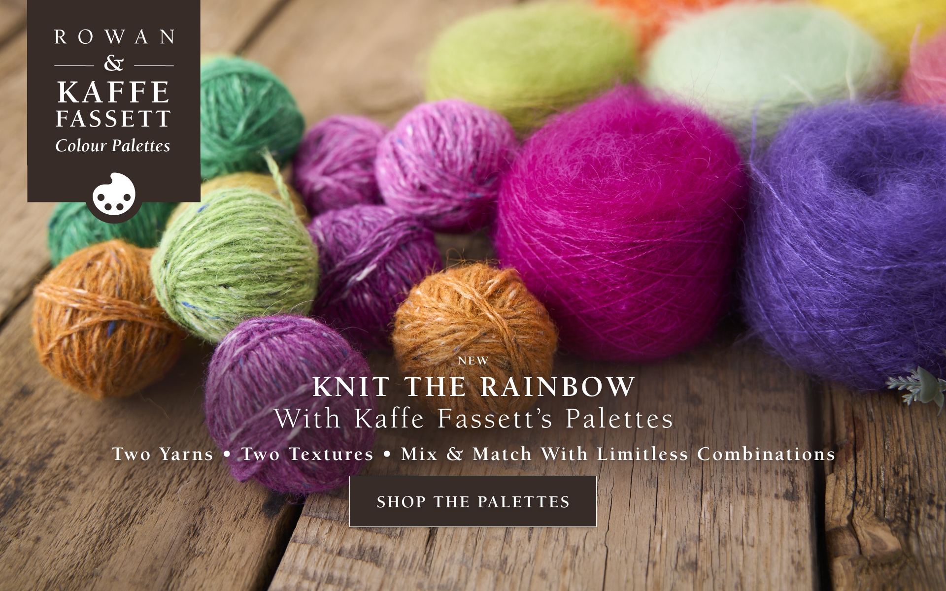 Kaffe Fassett Knit The Rainbow Hero Banner