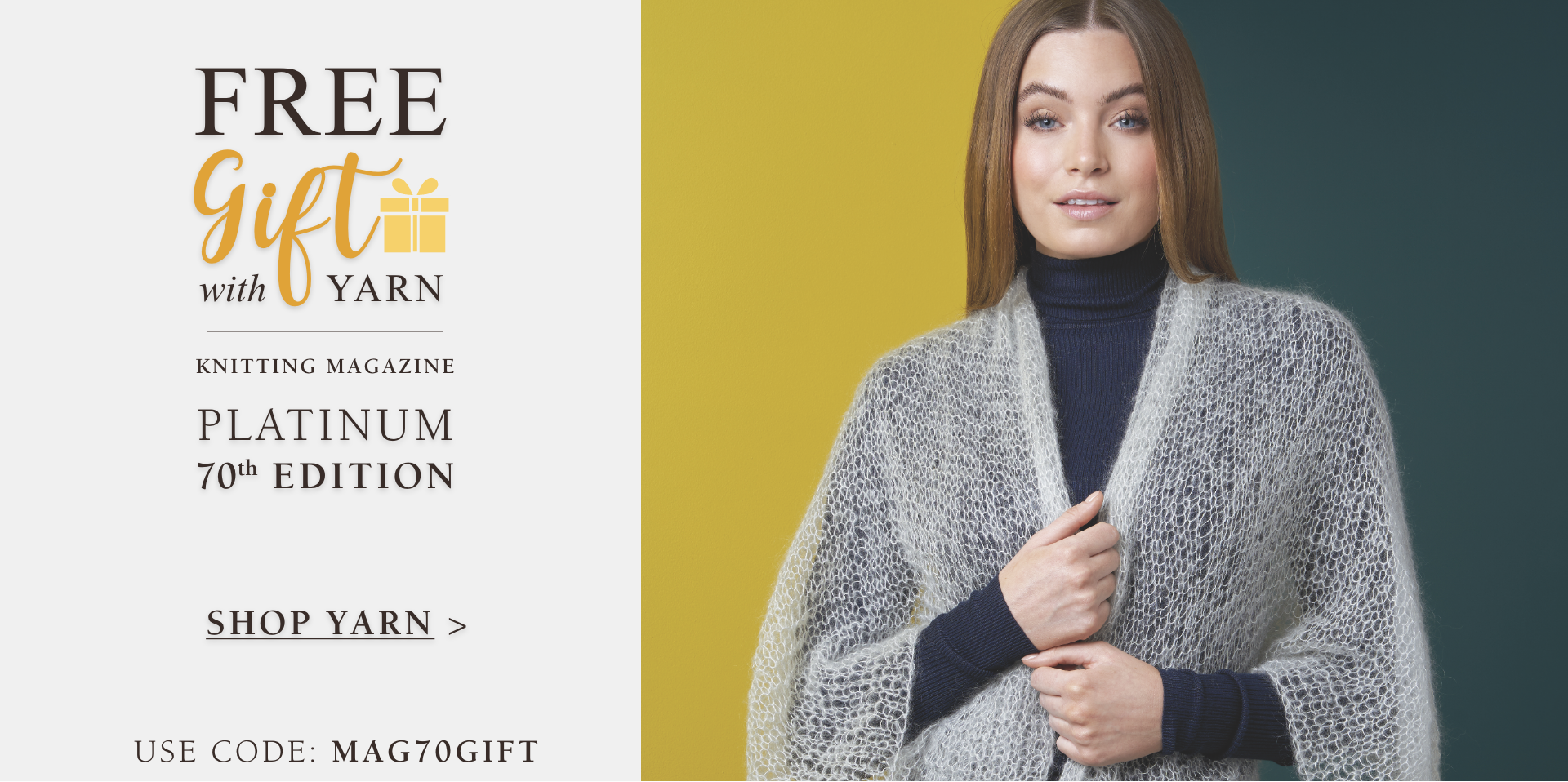 Free Gift with Yarn Magazine 70 Hero Banner