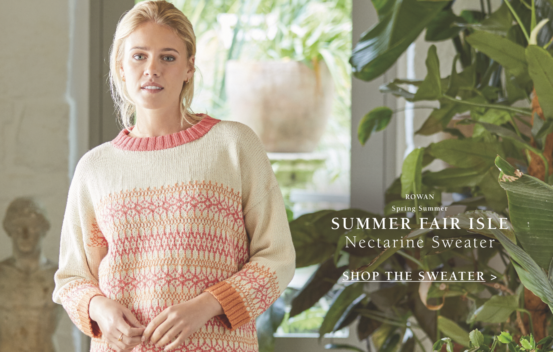 Nectarine Sweater Hero Banner
