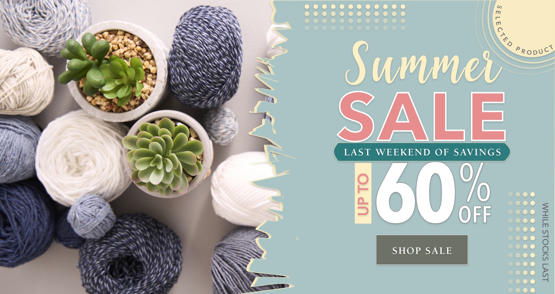 Knitrowan Summer Sale New+Further Reductions HP Banner 1
