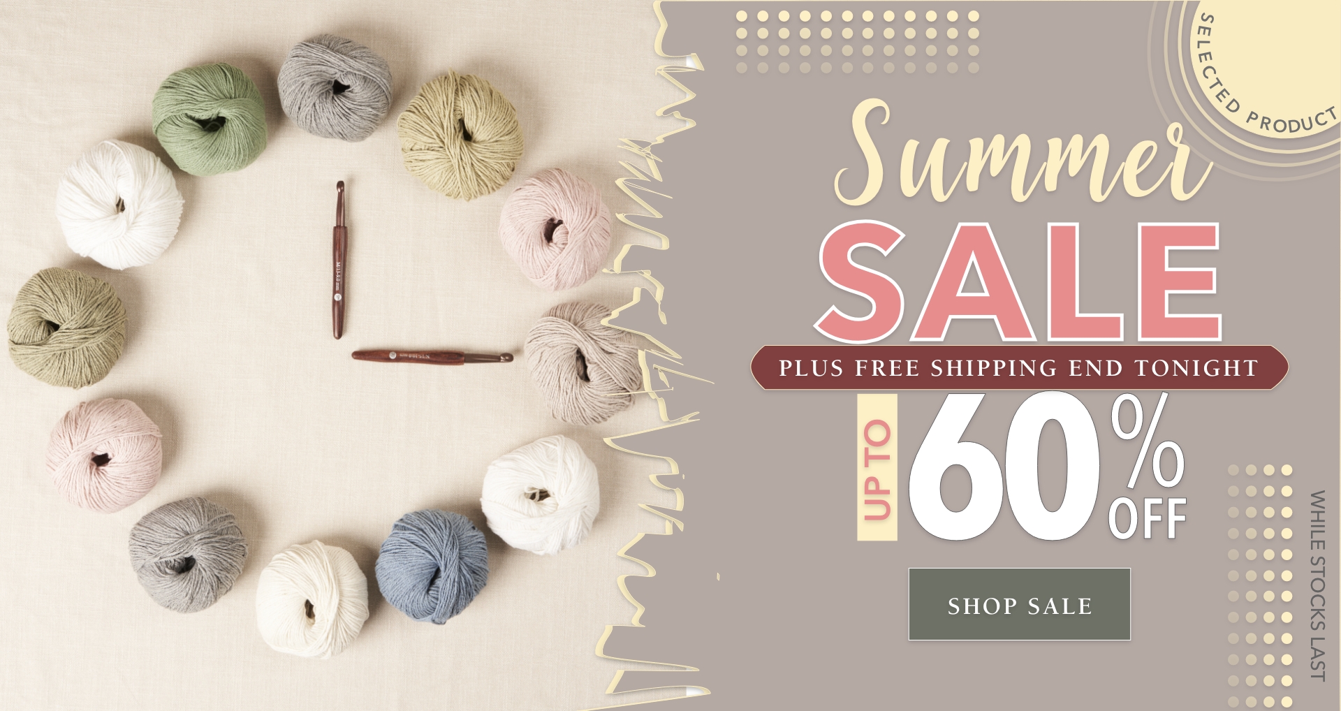 Knitrowan Summer Sale New+Further Reductions HP Banner 1