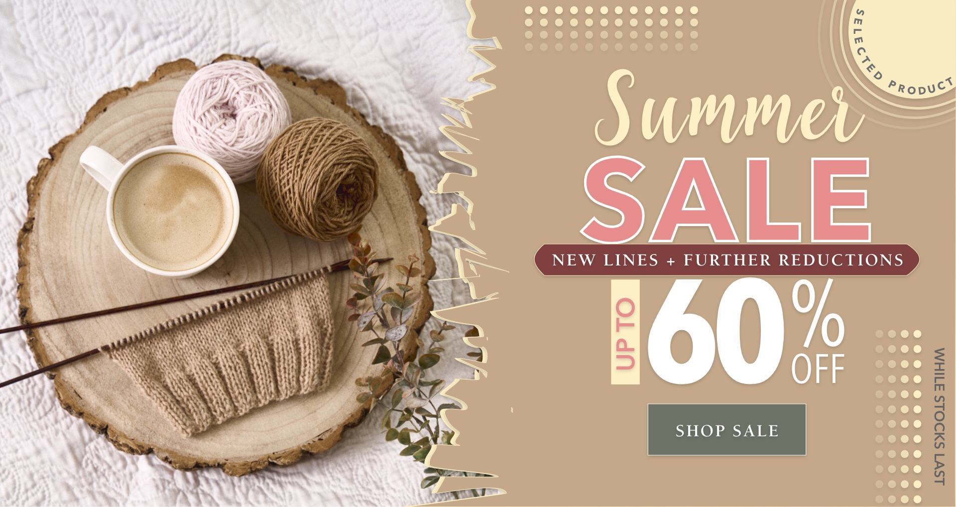Knitrowan Summer Sale New+Further Reductions HP Banner 1