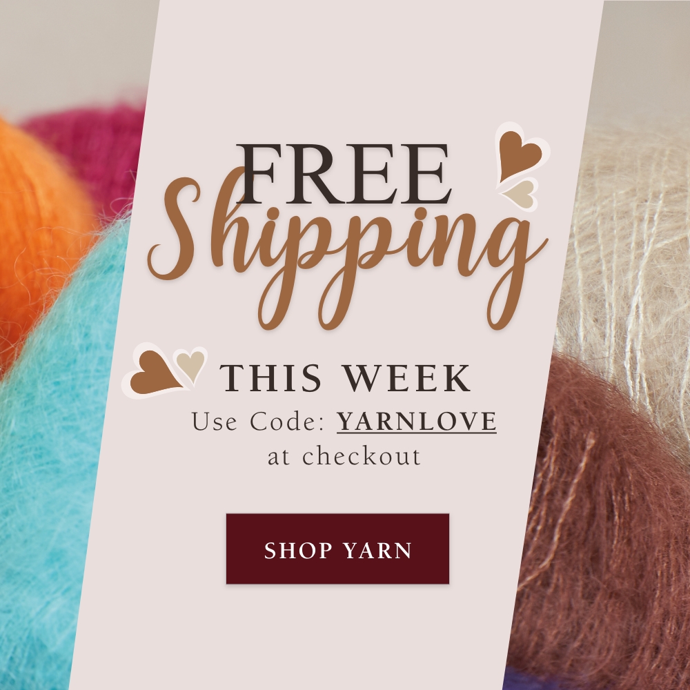 Knitrowan FREE Shipping Hero Banner mobile