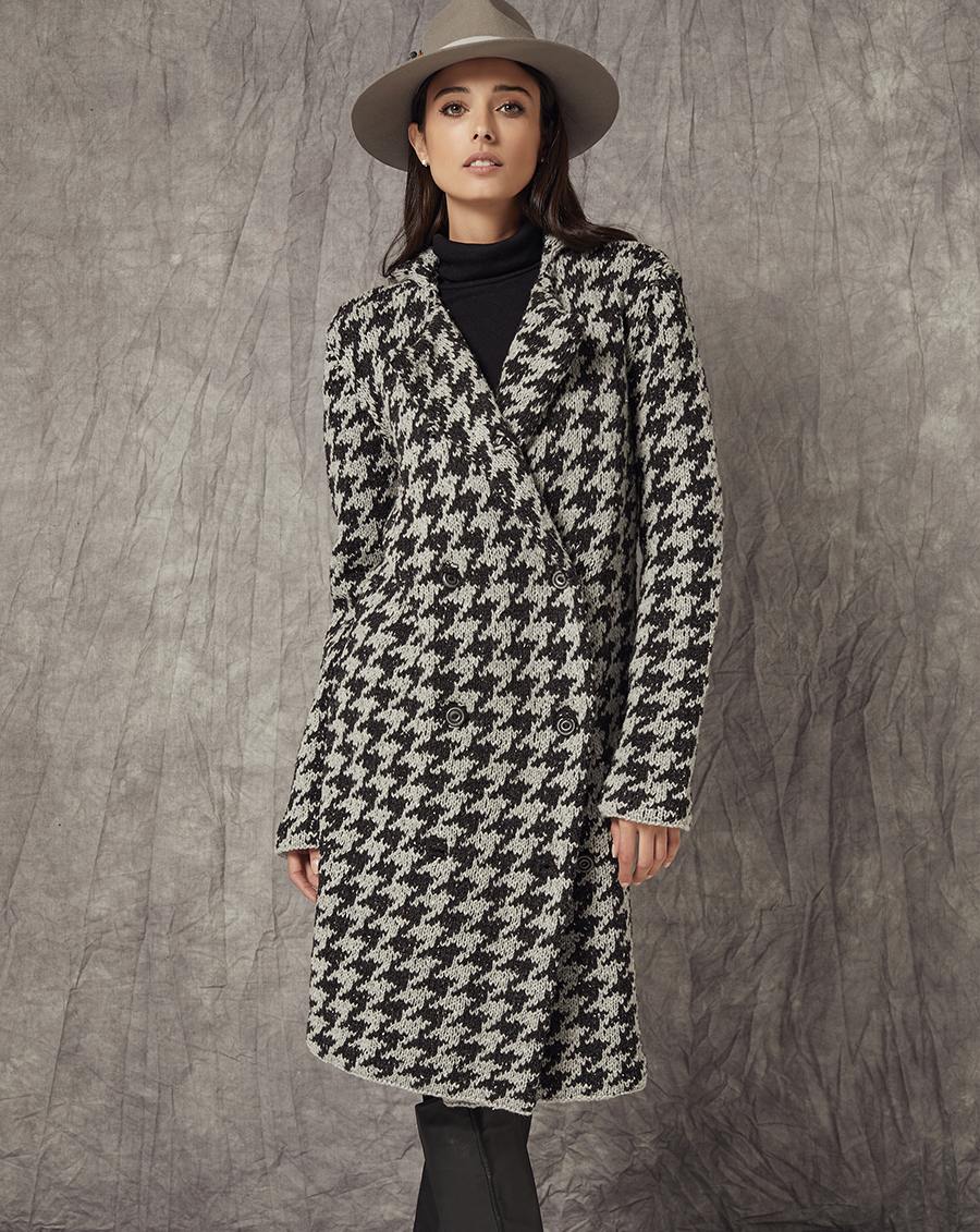 Houndstooth Jacket Classsic Tweed Style