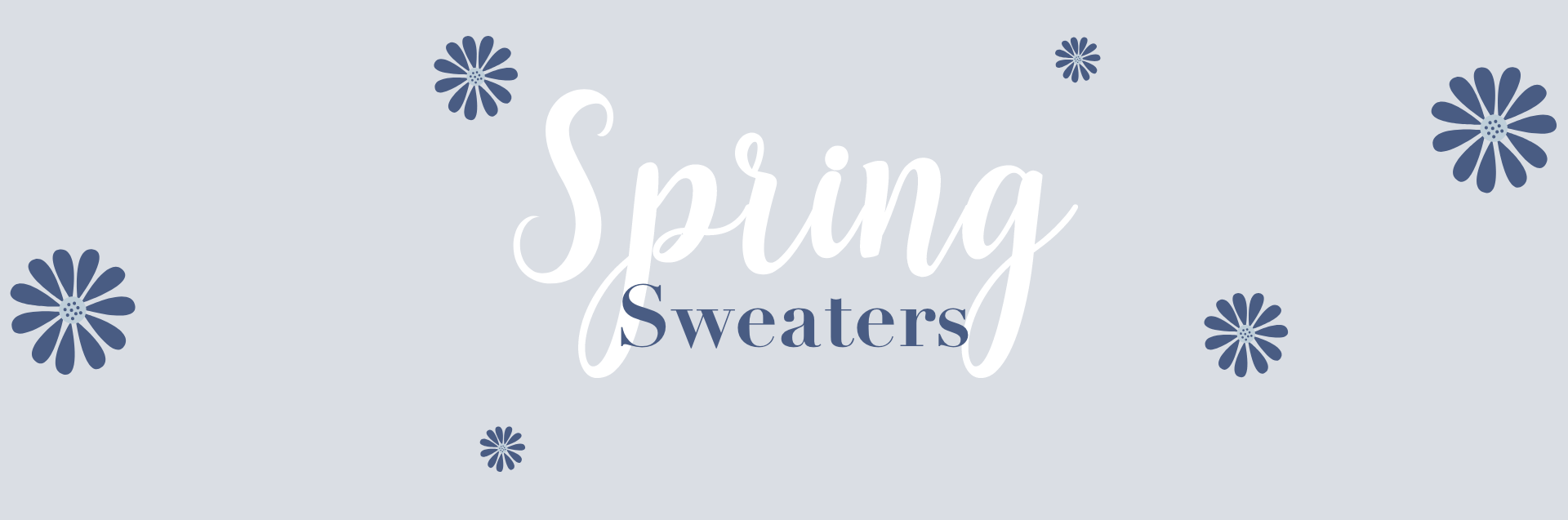 Spring Sweaters Hero Banner