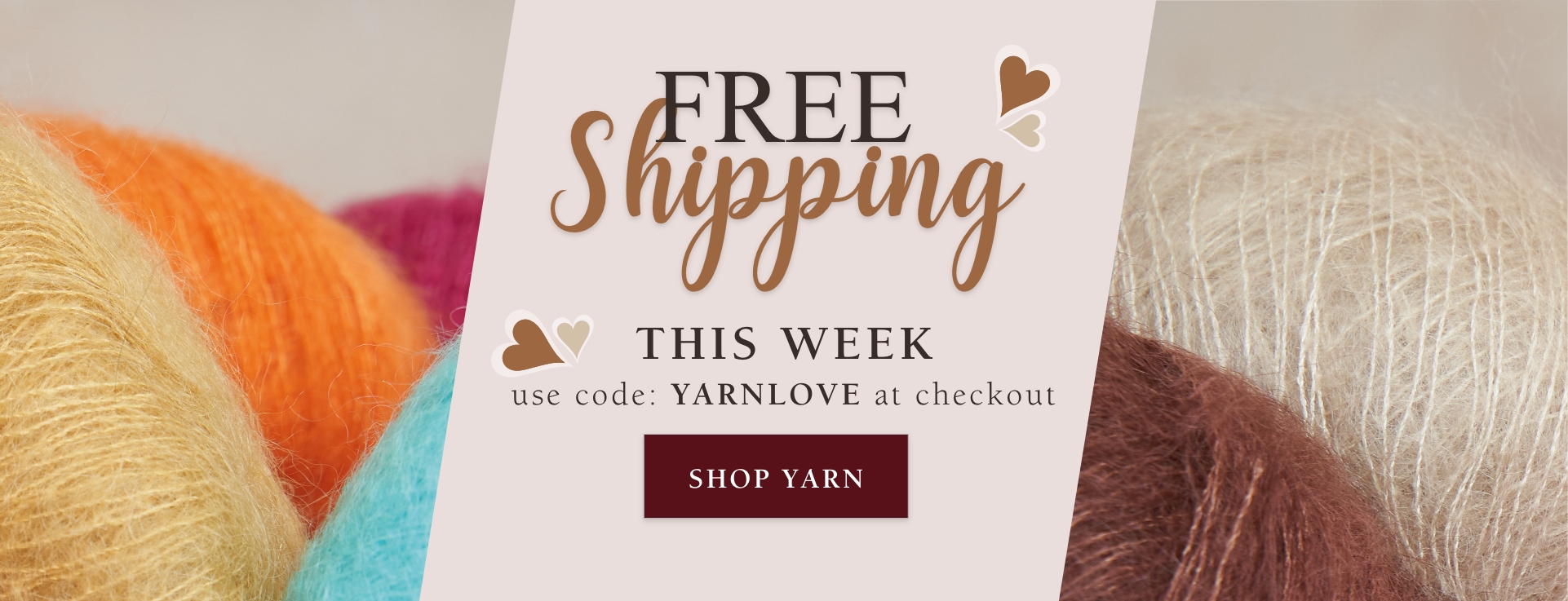 Knitrowan FREE Shipping Hero Banner