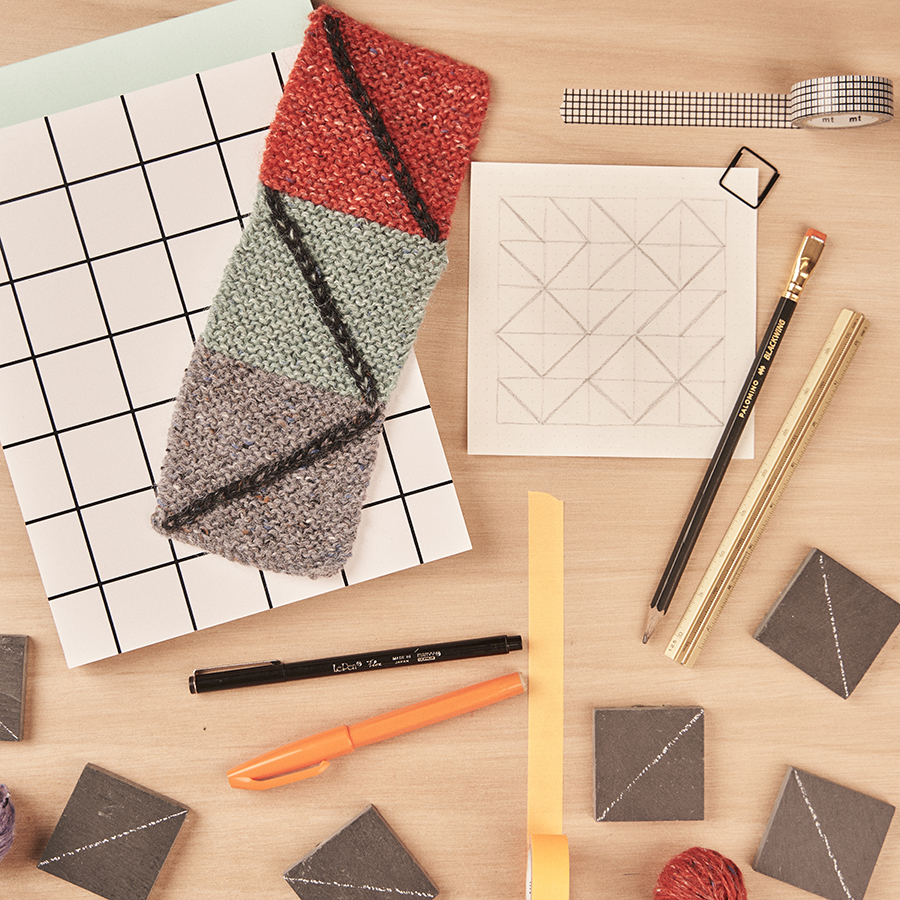 Textured Tiles Sweater Designer Focus Block