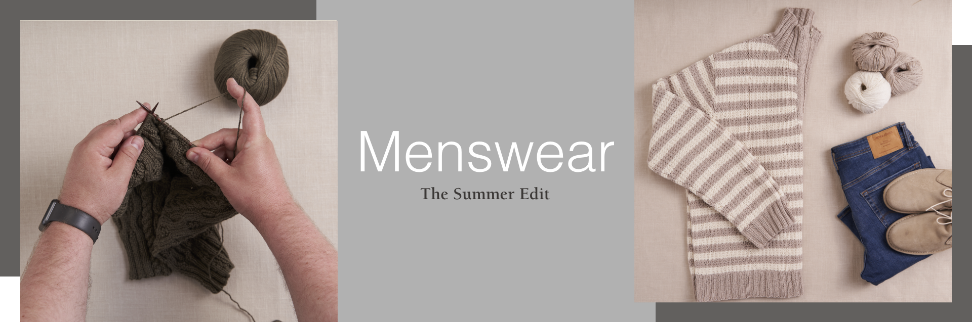 Menswear The Summer Edit banner