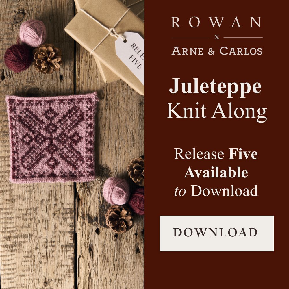 Knitrowan Juleteppe KAL Release Five Download Hero Banner Mobile