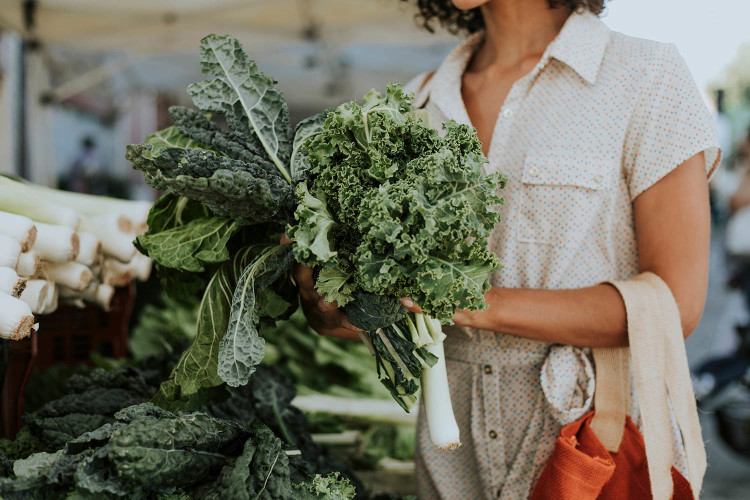 Woman shopping at a market