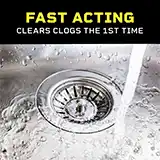 Pro-Strength Liquid Plumr™ Clog Destroyer is fast acting and clears clogs the 1st time