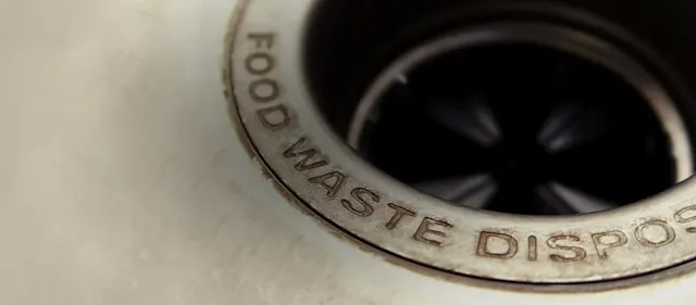 close up of kitchen sink drain