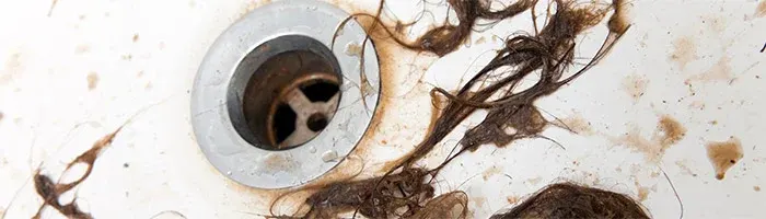 hair clogging up sink drain