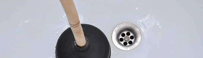 plunger and drain hole