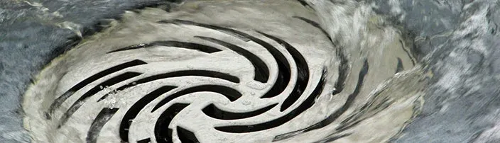 water going down drain
