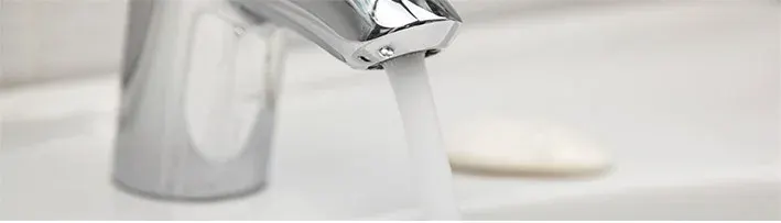 faucet with running water
